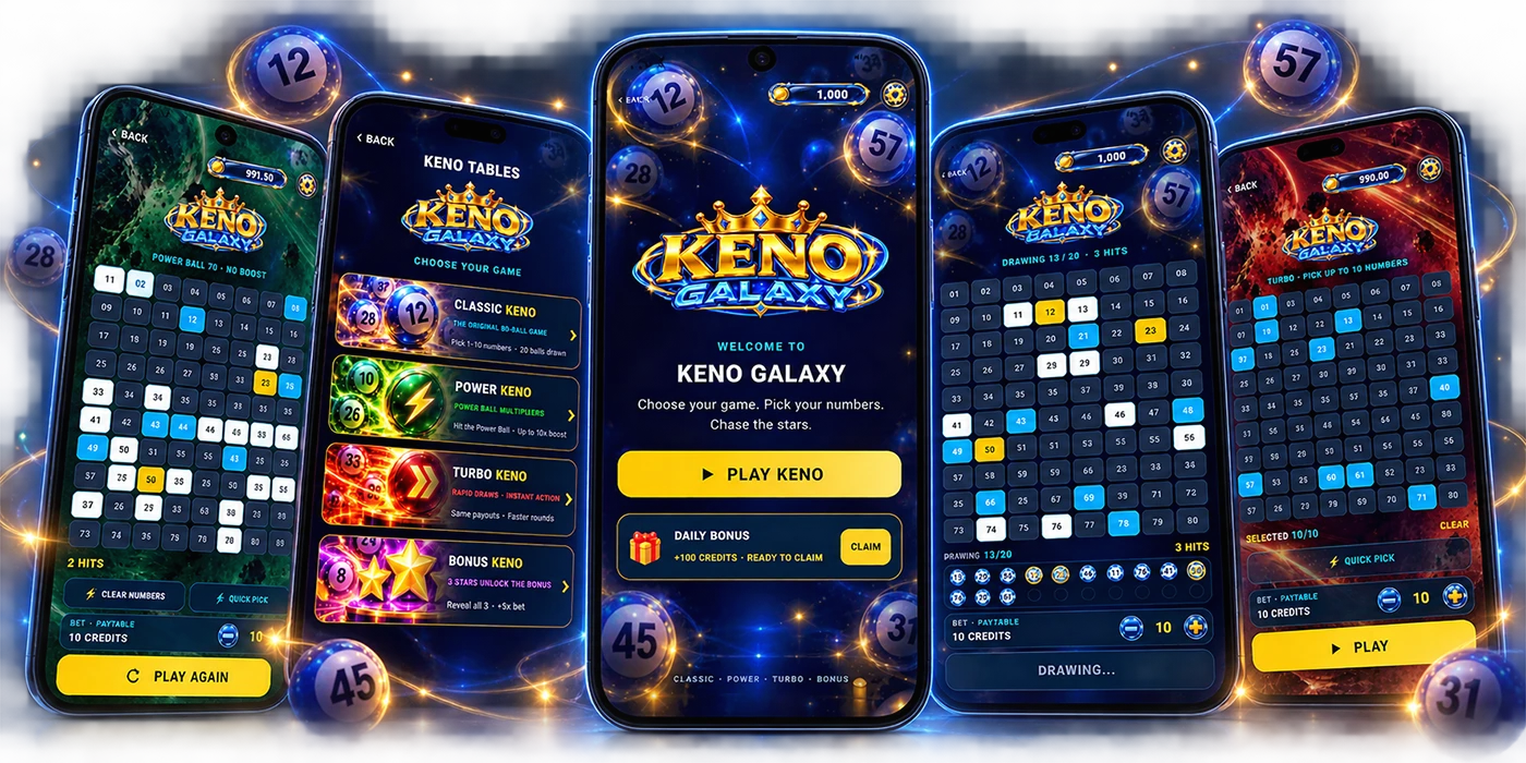 Keno Galaxy gameplay modes
